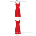 Sling Red Clothes Cotton Blends Summer Dress